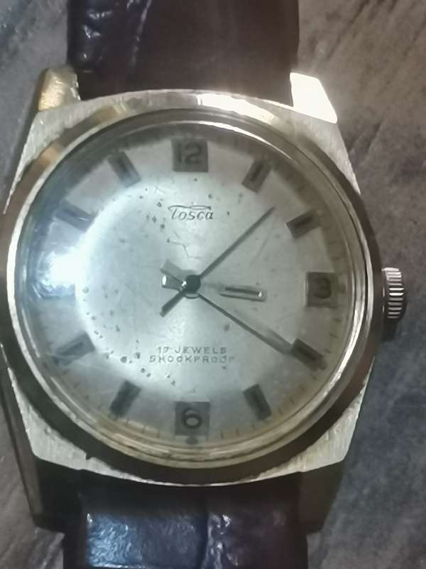VINTAGE MENS TOSCA 17 JEWELS GOLD PLATED MECHANICAL WATCH IN EXCELLENT WORKING CONDITION