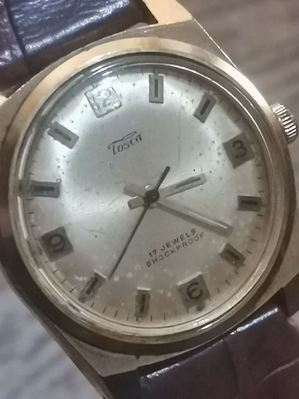 VINTAGE MENS TOSCA 17 JEWELS GOLD PLATED MECHANICAL WATCH IN EXCELLENT WORKING CONDITION