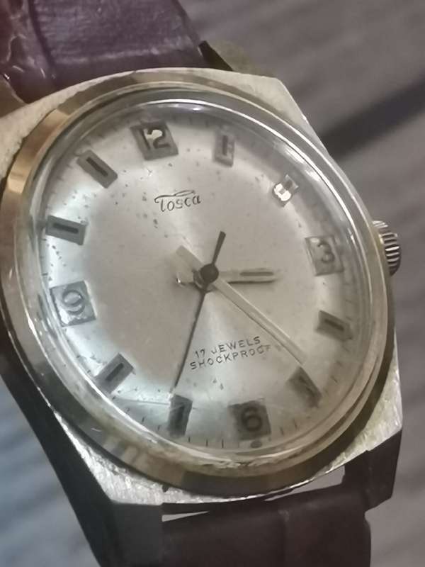 VINTAGE MENS TOSCA 17 JEWELS GOLD PLATED MECHANICAL WATCH IN EXCELLENT WORKING CONDITION