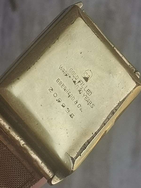 VINTAGE EBENHARD & CO. MENS SWISS MADE GOLD FILLED WATCH