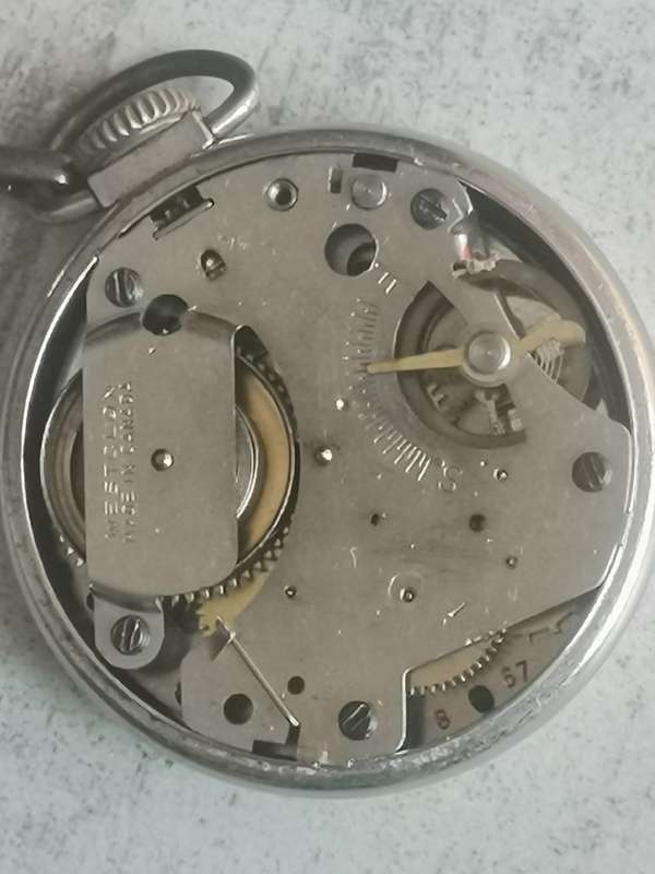 VINTAGE WESTCLOX ZOBO POCKET WATCH WITH SUB-SECONDS MADE IN CANADA IN EXCELLENT WORKING CONDITION