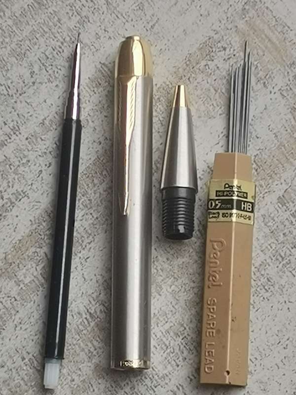 VINTAGE PARKER PENCIL INCL PENTEL PENCIL LEADS