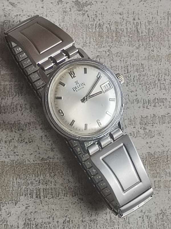 VINTAGE MENS DELFIN EDOX 17 JEWELS WATCH IN EXCELLENT WORKING CONDITION