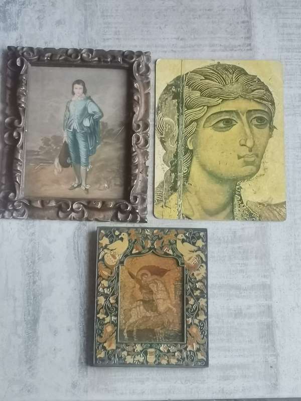 3 x VINTAGE ART PIECES BIDDING FOR ALL 3