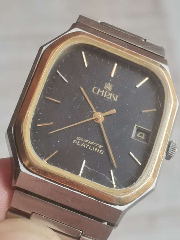 VINTAGE CHRIST FLATLINE SWISS MADE MENS WATCH IN EXCELLENT WORKING CONDITION