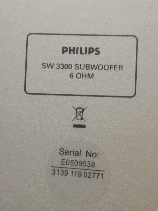 PHILIPS HTS3300 DVD HOME THEATRE SYSTEM