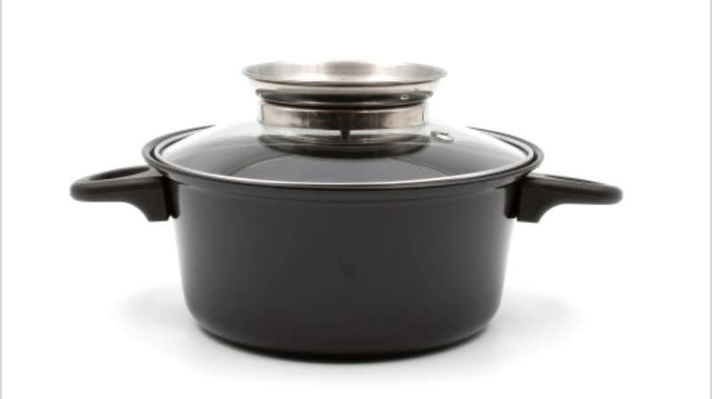 NEW ALPINE GREY 19 PIECE IRON NON STICK COOKWARE POT SET - BLACK