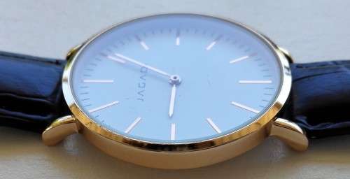 JAGADI JW0001 Rose Gold/Black Leather