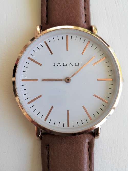 JAGADI JW0002 Rose Gold/Brown Leather
