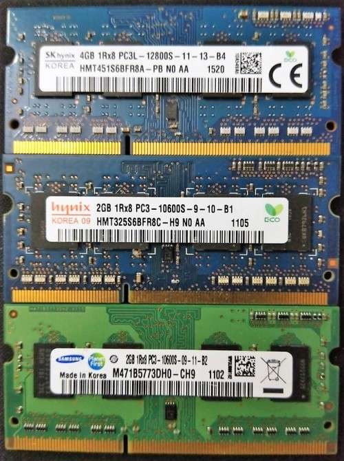 8GB Laptop Memory (RAM) 1 x 4GB 2 x 2GB DDR-3 SODIMM