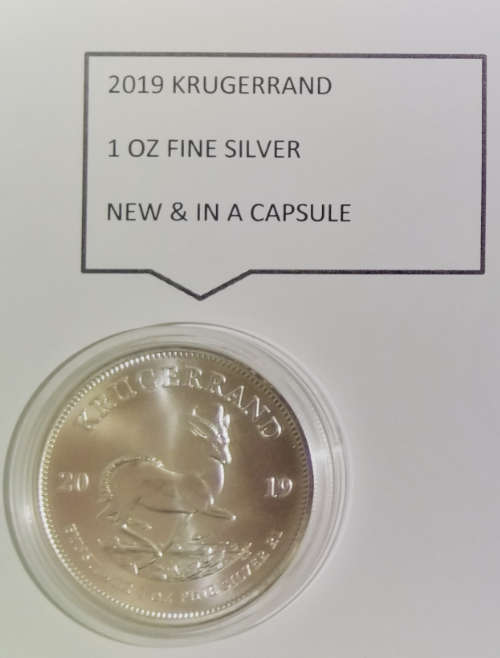 1 oz Silver Krugerrand 2019 Includes Shipping