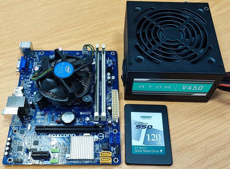 PC Hardware Bundle - Intel Core i3 4170 4th Gen | Foxconn H81 MXV 2.0 Motherboard | 120GB SSD | PSU