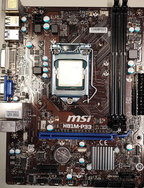 PC Hardware Bundle - MSI H81 P33 Motherboard - 4GB DDR3 RAM - Intel Pentium G3220 CPU - 240GB SSD