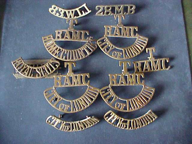 British War original shoulder titles
