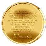 1/2 Oz mandela mint mark gold medallion