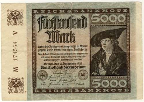 Germany - 5000 Mark, 1922, Five Thousand Mark, p81 a