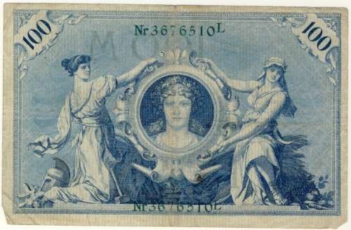 Germany - 100 Mark, 1908, One Hundred Mark, p34