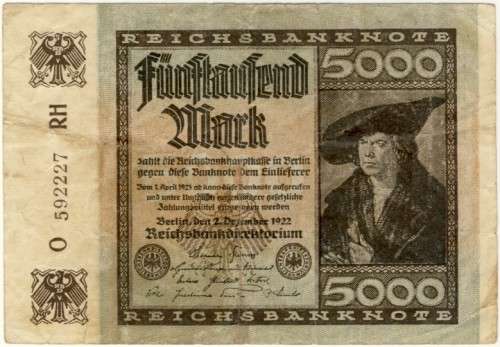 Germany - 5000 Mark, 1922, Five Thousand Mark, p81 a
