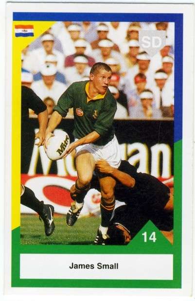 Sports Deck 1992 SA vs New Zealand, James Small, Springboks # 14, Trading Card