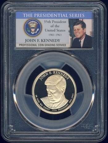 2015 PCGS Graded Proof-69 DCam, Presidential Dollar, $1, USA, America, Kennedy / JFK