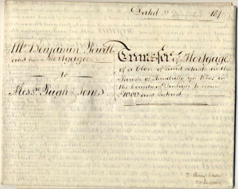 1874 Vellum Indenture with Seals and Stamp, Hand Written, Mortgage Transfer