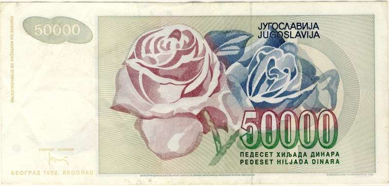 Yugoslavia - 50000 Dinara , 1992 , VF , p117