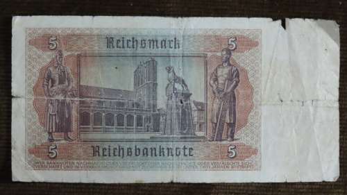 Germany - 5 Mark, 1942, p-186 WWII Issue