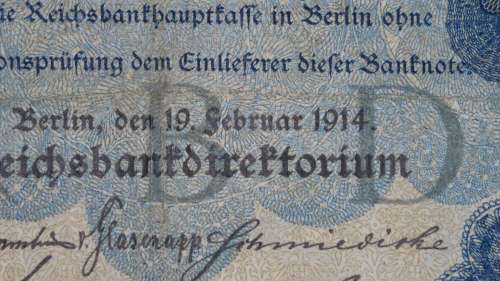 Germany - 20 Mark, 1914, p-46b , 7 Digit Serial Number