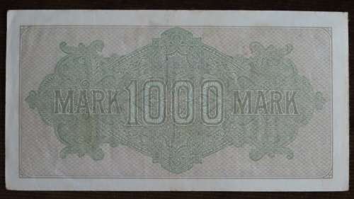 Germany - 1000 Mark, 1922, p-76g , Wavy Lines Watermark