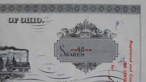 Little Miami Railroad Company, Stock Certificate, 1945, 48 Shares