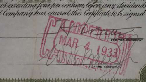 Baltimore and Ohio Railroad Company, Stock Certificate, 1932, 8 Shares