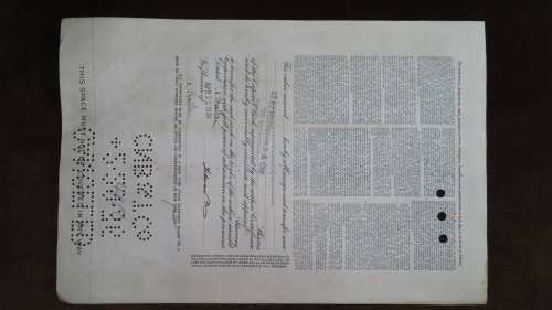 General American Investors Company, Stock Certificate, 1932, 100 Shares