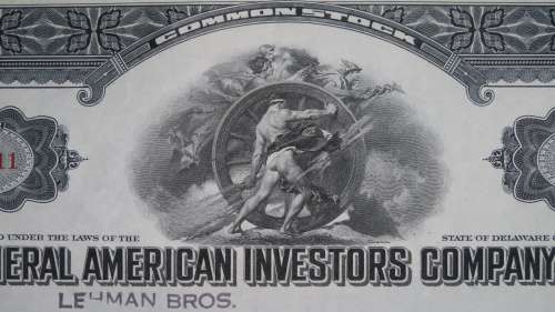 General American Investors Company, Stock Certificate, 1932, 100 Shares