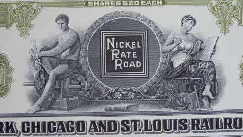 New York Chicago and St Louis Railroad Company, Stock Certificate, 1952, 100 Shares