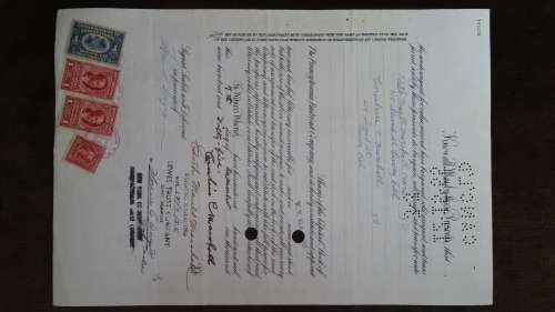 Pennsylvania Railroad Company, Stock Certificate, 1952, 100 Shares with Duty Stamps