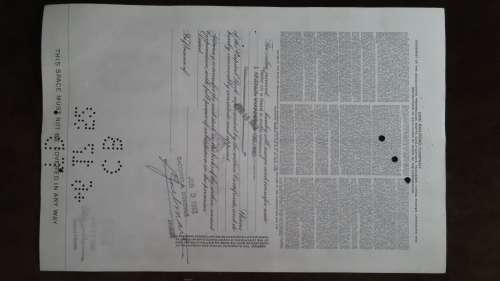 Erie Railroad Company, Stock Certificate, 1952, 1 Preferred Share