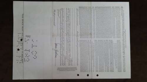 Curtiss Wright Corporation, Stock Certificate, 1950, 15 Shares