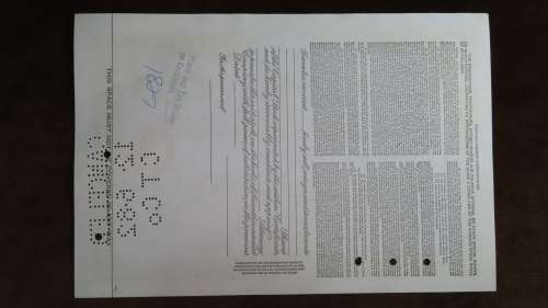 Curtiss Wright Corporation, Stock Certificate, 1951, 10 Shares
