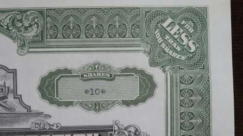 Curtiss Wright Corporation, Stock Certificate, 1951, 10 Shares