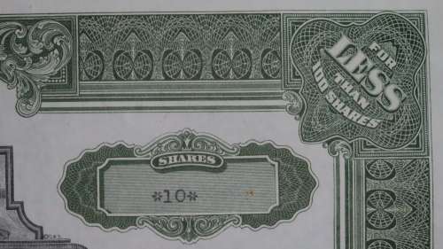 Curtiss Wright Corporation, Stock Certificate, 1951, 10 Shares