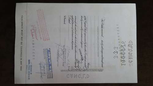Northern Central Railray Company, Stock Certificate, 1969, 100 Shares