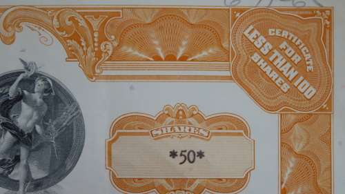 Pennsylvania Railroad Company, Stock Certificate, 1965, 50 Shares