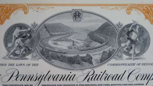 Pennsylvania Railroad Company, Stock Certificate, 1959, 6 Shares