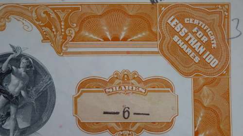 Pennsylvania Railroad Company, Stock Certificate, 1959, 6 Shares