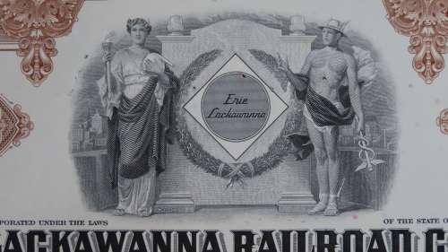 Erie Lackawanna Railroad Company, Stock Certificate, 1966, 50 Shares