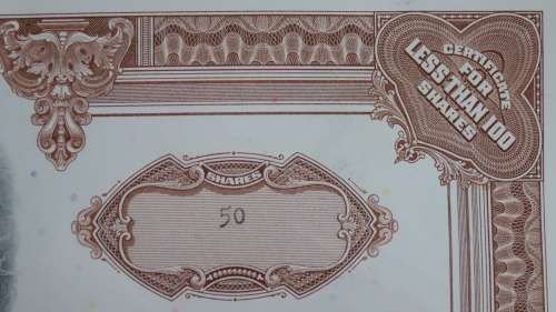 Erie Lackawanna Railroad Company, Stock Certificate, 1966, 50 Shares
