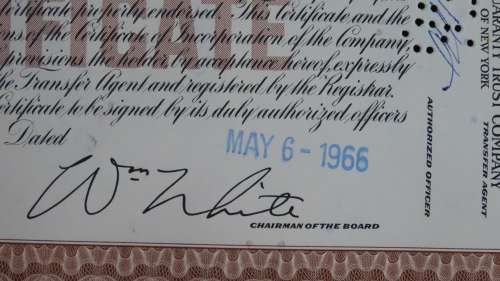 Erie Lackawanna Railroad Company, Stock Certificate, 1966, 50 Shares
