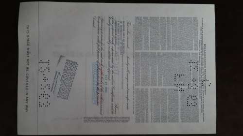 Erie Lackawanna Railroad Company, Stock Certificate, 1961,100 Shares