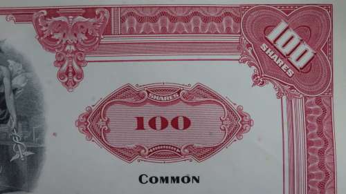 Erie Lackawanna Railroad Company, Stock Certificate, 1962,100 Shares
