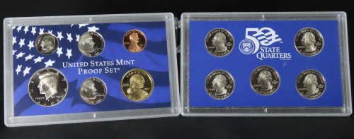 USA , 2005 Complete Proof Coin Set, Including Statehood Quarters, 11 coin Set